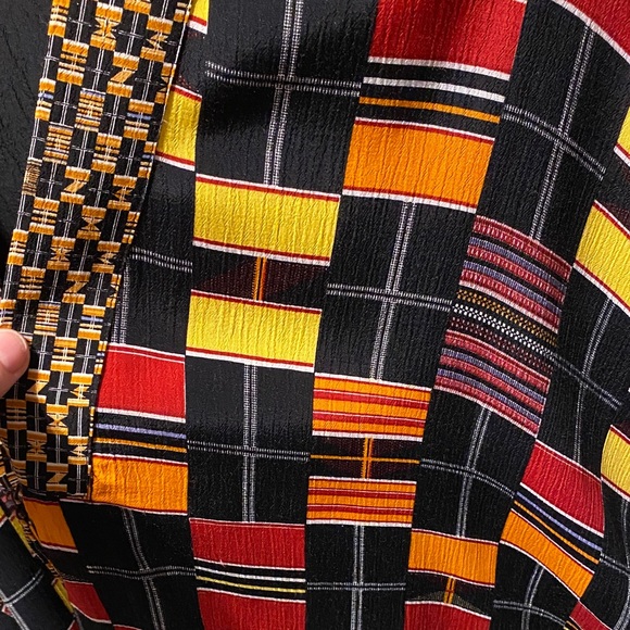 We Be Bop Vintage Colorful Geometric Patterned Cardigan and under top size 1X - Picture 15 of 16